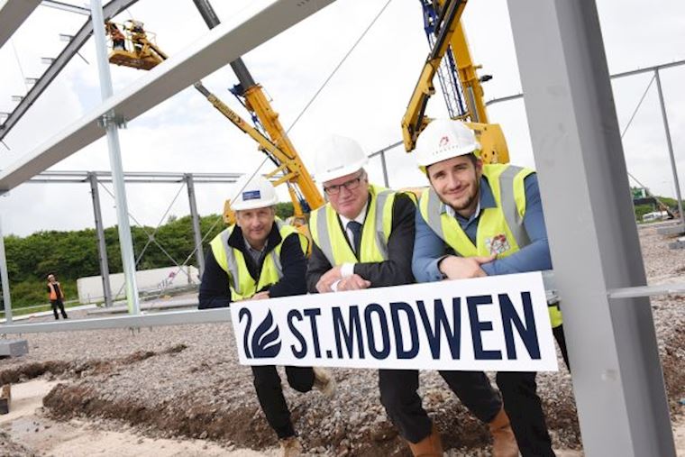 Steel frame erected as construction on designer discount store gets underway at Phoenix Park